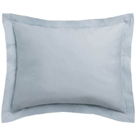 Coyuchi Organic Cotton Sateen Pale Sky Pillow Sham - King, 300 TC