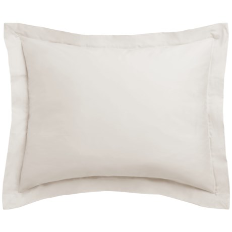 Coyuchi Organic Cotton Sateen Pale Gray Pillow Sham - King, 300 TC