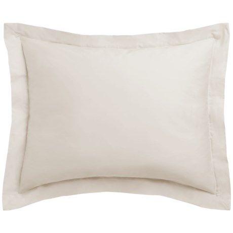 Coyuchi Organic Cotton Sateen Misty Ocean Pillow Sham - King, 300 TC