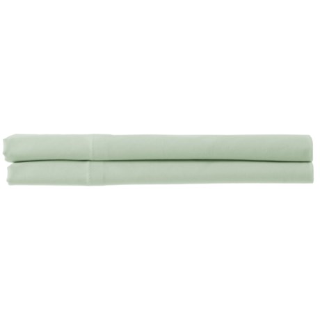 Coyuchi Organic Cotton Sateen Pale Dusty Aqua Pillowcases - King, Set of 2