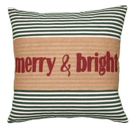 DESIGN SOURCE Striped merry & bright Throw Pillow - 20x20”, Feathers