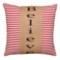DESIGN SOURCE Striped Believe Throw Pillow - 20x20”, Feathers
