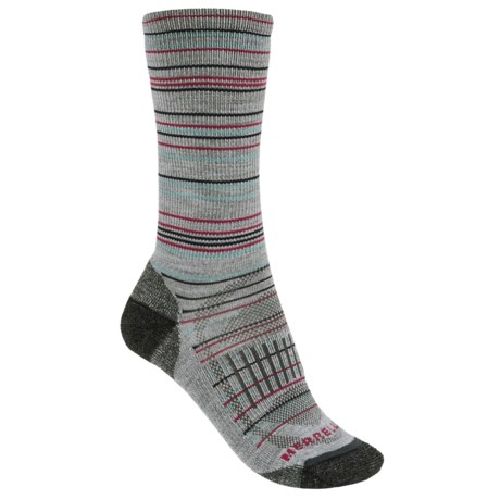 Merrell Scamper Stripe Crew Socks - Merino Wool (For Women)