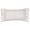 Bungalow Loft White Woven Knot Tassel Throw Pillow - 14x26”