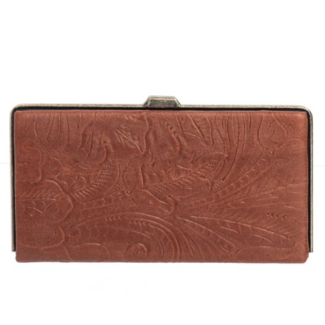 American Leather Co. Bozeman Tooled Leather Frame Wallet (For Women)