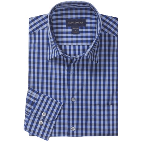 Scott Barber Spring Christopher Check Sport Shirt - Spread Collar, Long Sleeve (For Men)