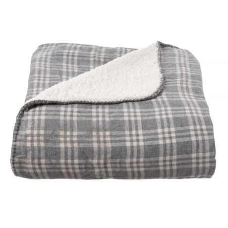 Armtemis Grey Plaid Berber Blanket - Full-Queen, Reversible