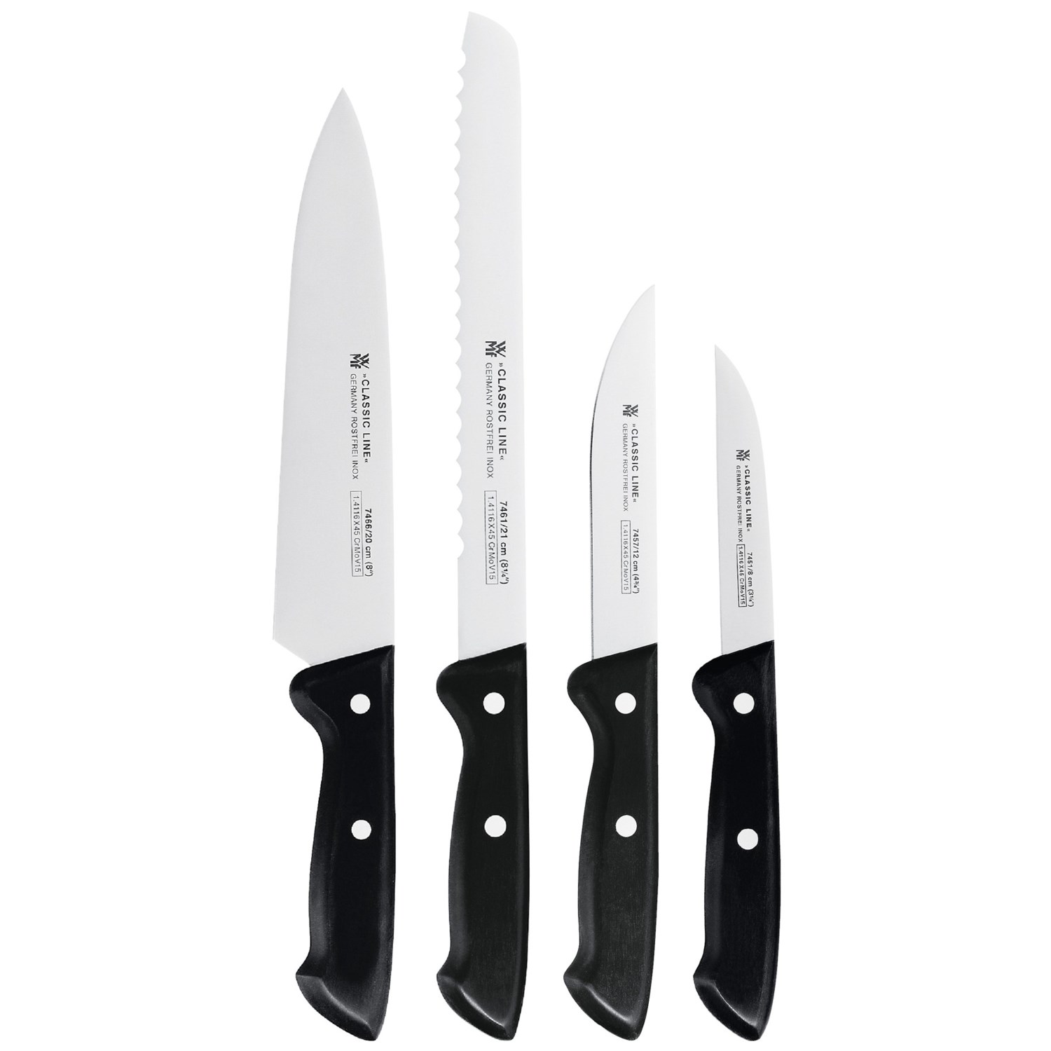 WMF Classic Kitchen Knife Set   4 Piece 5683Y 47