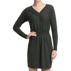 Lilla P V-Neck Sweater Dress - Cotton-Cashmere (For Women)