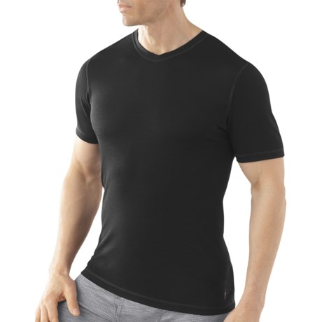SmartWool NTS Microweight V-Neck T-Shirt - Merino Wool, Short Sleeve (For Men)