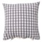 THRO Gray Gingham Natural Tie Pillow - 22x22”, Feathers