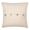 THRO Gray Ticking Stripe Button Pillow - 22x22”, Feathers
