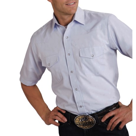 Roper Classic Horseshoes Shirt - Snap Front, Short Sleeve (For Men)