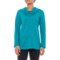 Neon Buddha Teal Hooded Cowl Neck T-Shirt - Long Sleeve (For Women)