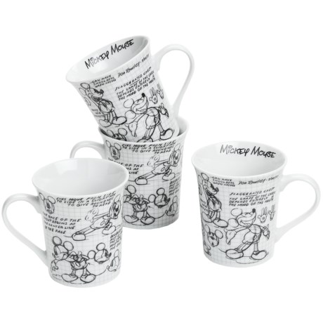 Disney Sketch Book Mugs - Set of 4