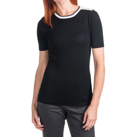 Cullen Knit Contrast-Collar Shirt - 3/4 Sleeve (For Women)