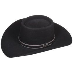 Bailey Ramrod Cowboy Hat - 3X Wool Felt, Telescope Crown (For Men and Women)