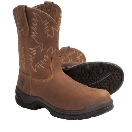 Ariat FlexPro Western Work Boots - Composite Toe, Pull-On, Round Toe (For Men)