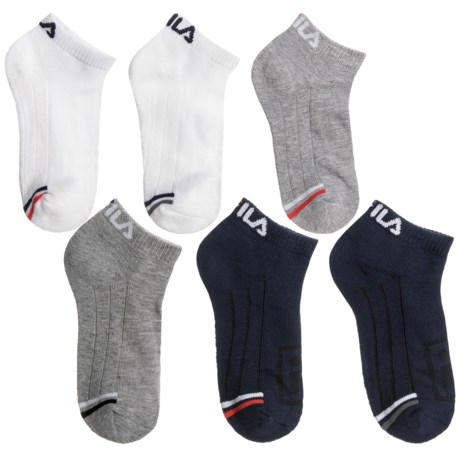Fila Aerated Mesh No-Show Socks - 6-Pack , Below the Ankle (For Big Boys)