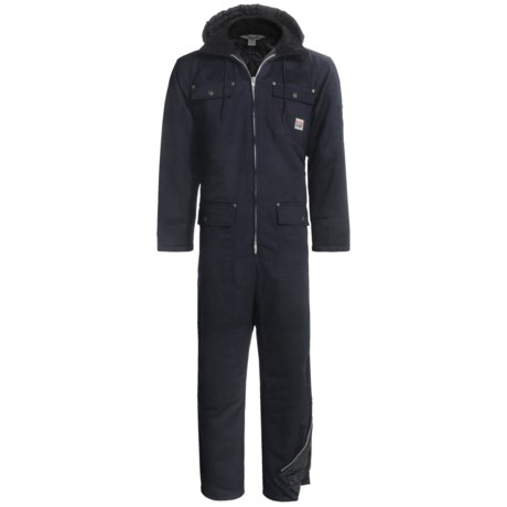 Work King Heavy-Duty Twill Coveralls - Insulated, Side Zips, Removable Hood (For Men)