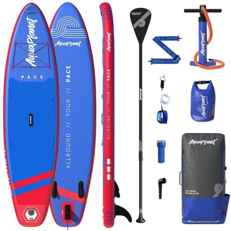 AQUAPLANET Pace Inflatable Stand-Up Paddle Board Package - 10’6”