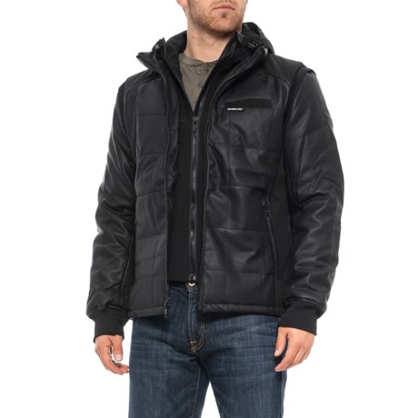 Members Only Grid Quilted Bomber Jacket - Insulated (For Men)