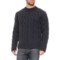 Schott NYC Chunky Cable-Knit Crew-Neck Sweater - Wool Blend (For Men)