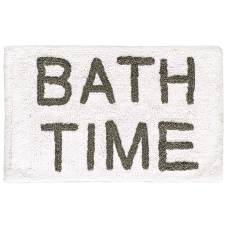 Madison White-Dark Grey Bath Time Bath Rug