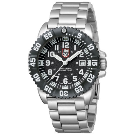 Luminox Navy SEAL Steel Colormark Watch - Stainless Steel Bracelet (For Men)