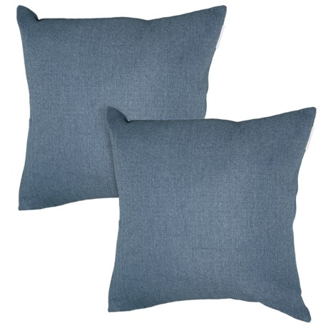 Rodeo Home Linen Look Denim Throw Pillows - 2-Pack, 20x20”, Feathers