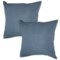 Rodeo Home Linen Look Denim Throw Pillows - 2-Pack, 20x20”, Feathers