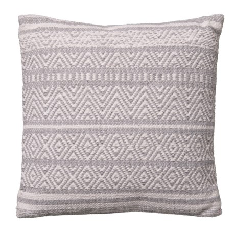 THRO Textured Grey Woven Throw Pillow - 20x20”