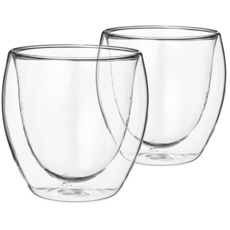 Circle Glass Double-Wall Whiskey Glasses - Set of 2, 8.6 oz.