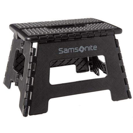 Samsonite Black and Grey Small Folding Step Stool - 9”