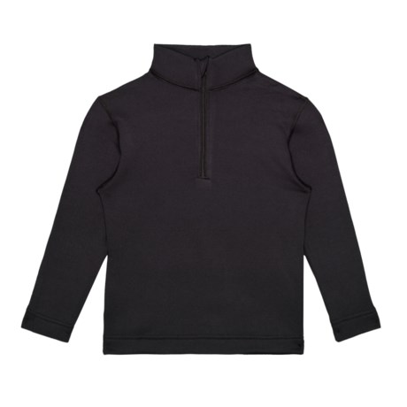 Obermeyer Black Thermal 150 Ultrastretch Base Layer Top - Zip Neck, Long Sleeve (For Boys)