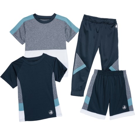 Body Glove Little Boys Shirts, Shorts and Pants Set - 4-Piece, Short Sleeve