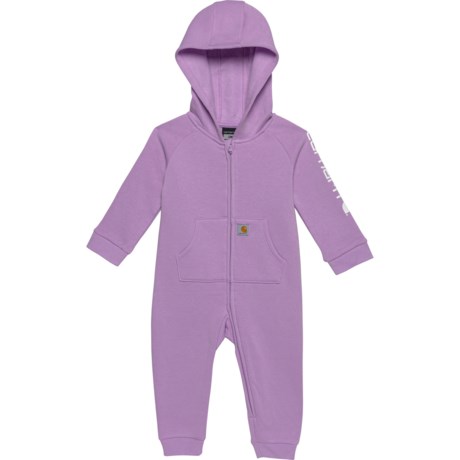 Carhartt Infant Girls CM9726 Fleece Hooded Coveralls - Full Zip