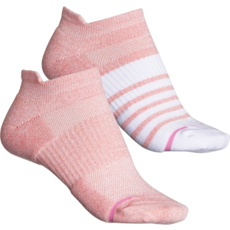 DR MOTION Contrast Stripe Everyday Compression Socks - 2-Pack, Ankle (For Women)