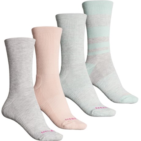 Merrell Block Stripe Socks - 4-Pack, Crew (For Women)