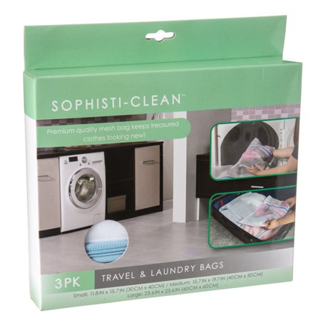 Sophisti-Clean Travel Laundry Bags - 3-Pack