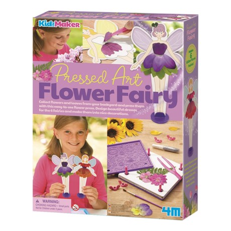 4M KidzMaker Pressed Art Flower Fairy Kit