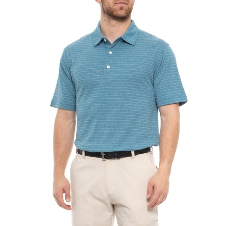 Dunning Heathered Jacquard Polo Shirt - Short Sleeve (For Men)