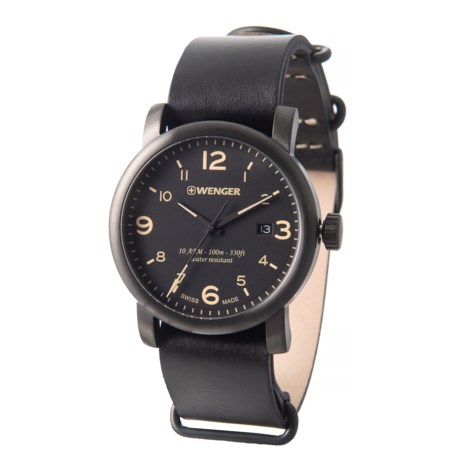 Wenger Urban Hipster Watch - 41mm, Leather Strap (For Men)