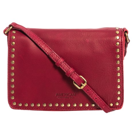 American Leather Co. Roslyn Leather Flap Crossbody Bag (For Women)