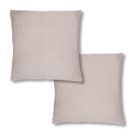 Rodeo Home Linen Look Silver Throw Pillows - 2-Pack, 20x20”, Feathers