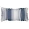 EnVogue Coley Multi Stripe Navy Throw Pillow - 14x28”, Feather Fill