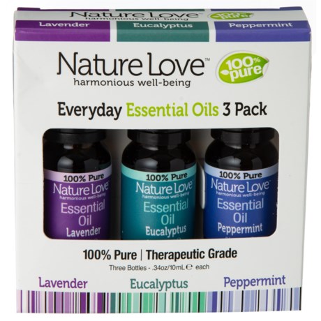 Nature Love Everyday Aromatherapy Essential Oils - 3-Pack, 10mL Each