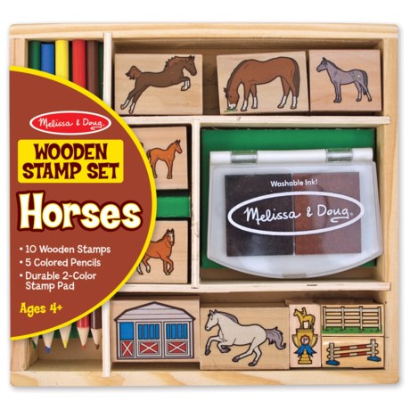 Melissa & Doug Horses Wooden Stamp Set