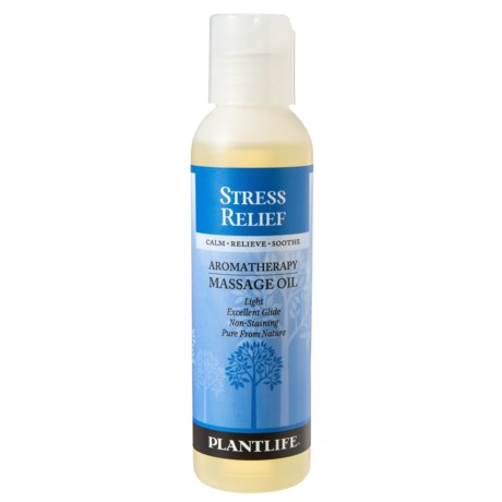 Plant Life Stress Relief Aromatherapy Massage Oil - 4 oz.