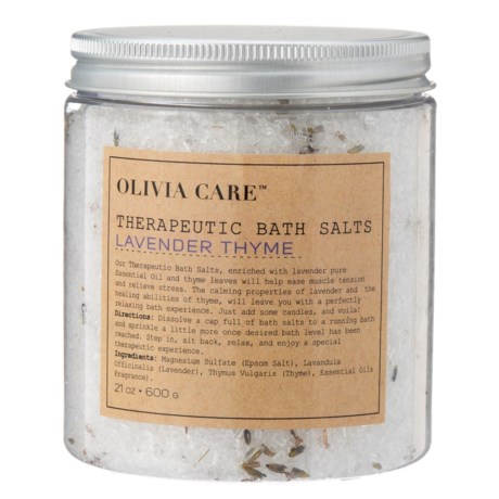 Olivia Care Lavender Thyme Therapeutic Bath Salts - 21 oz.